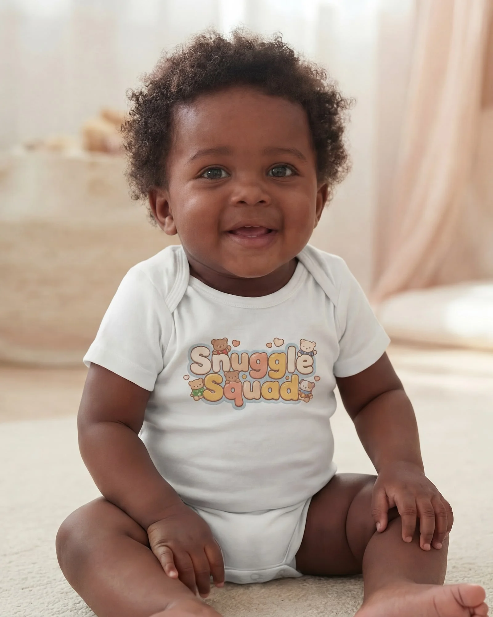 Snuggle Squad Onesie worn by a baby