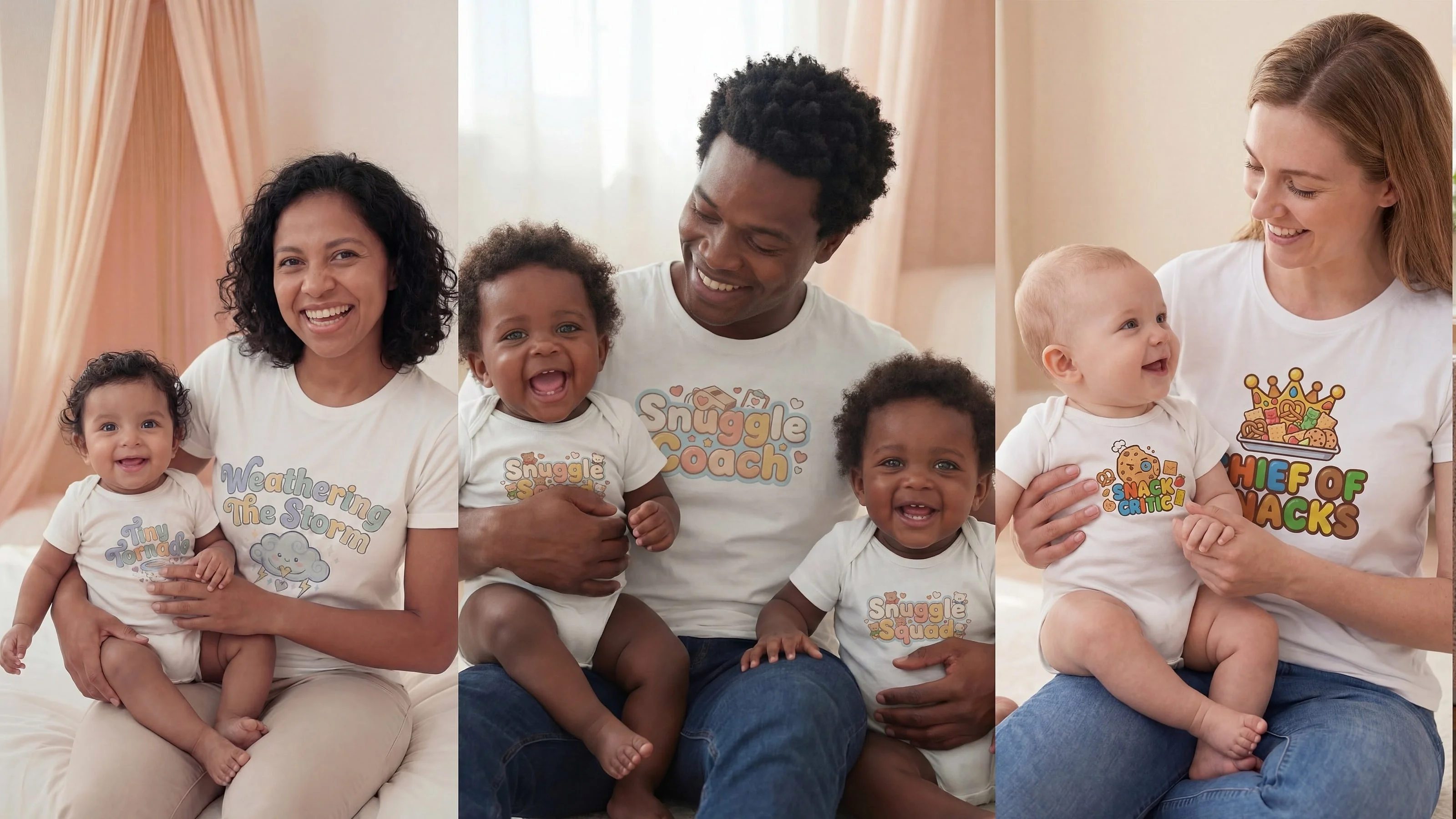 Three Giggles & Wiggles families in their matching sets